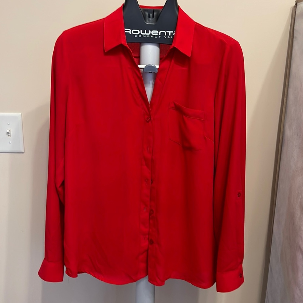 Soft red blouse by The Limited.  Size Large